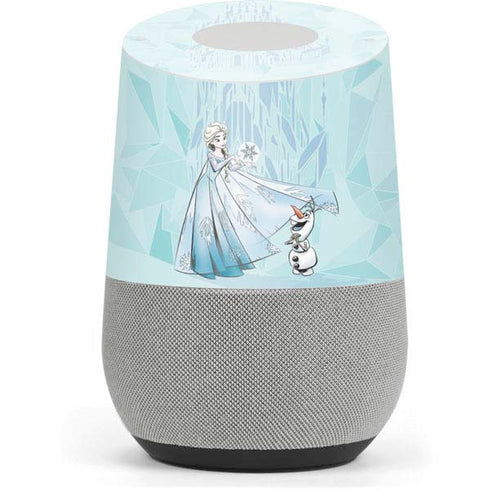 Disney Frozen Elsa and Olaf Art Google Home Skin