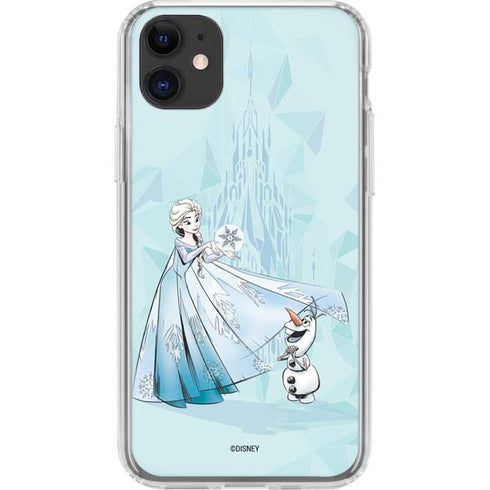 Disney Frozen Elsa and Olaf Art iPhone 11 Clear Case