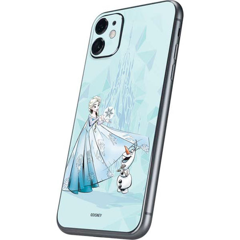 Disney Frozen Elsa and Olaf Art iPhone 11 Skin