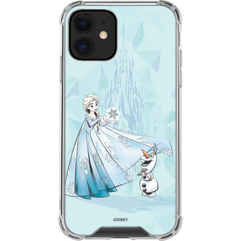 Disney Frozen Elsa and Olaf Art iPhone 12 Mini Clear Case