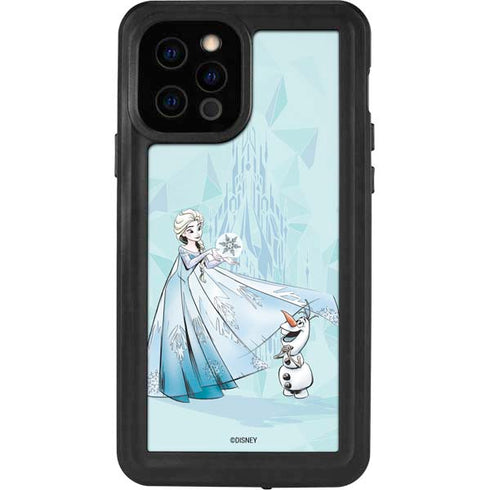 Disney Frozen Elsa and Olaf Art iPhone 12 Pro Waterproof Case