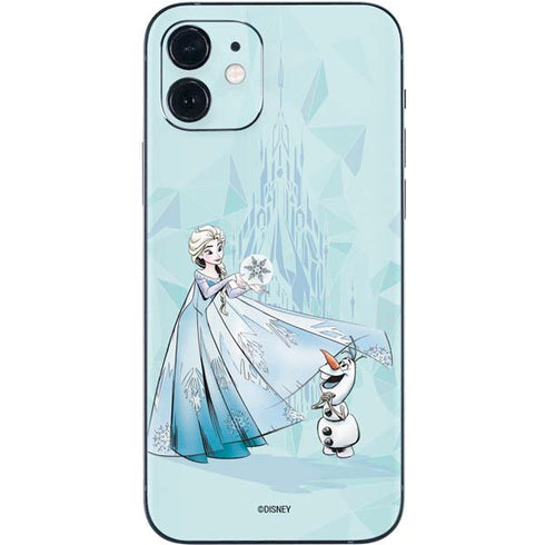 Disney Frozen Elsa and Olaf Art iPhone 12 Skin