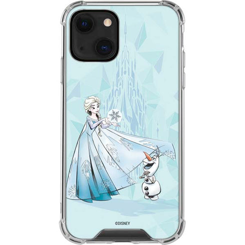 Disney Frozen Elsa and Olaf Art iPhone 13 Mini Clear Case