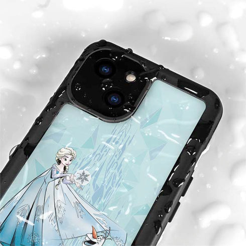 Disney Frozen Elsa and Olaf Art iPhone 13 Mini Waterproof Case