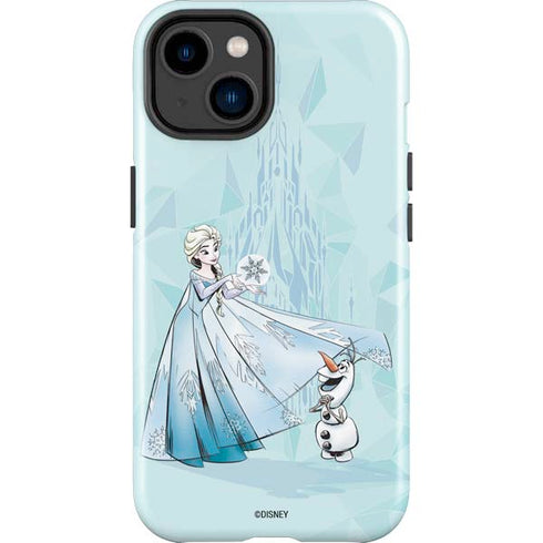 Disney Frozen Elsa and Olaf Art iPhone 15 Plus Impact Case