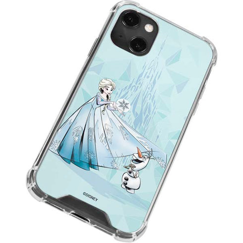 Disney Frozen Elsa and Olaf Art iPhone 14 Plus Clear Case
