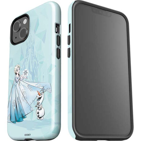 Disney Frozen Elsa and Olaf Art iPhone 15 Impact Case