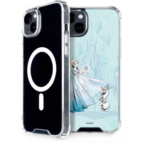Disney Frozen Elsa and Olaf Art iPhone 15 Plus MagSafe Case