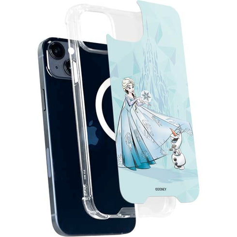 Disney Frozen Elsa and Olaf Art iPhone 14 Plus MagSafe Case