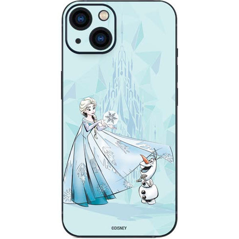 Disney Frozen Elsa and Olaf Art iPhone 14 Plus Skin