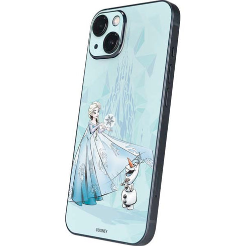 Disney Frozen Elsa and Olaf Art iPhone 14 Plus Skin