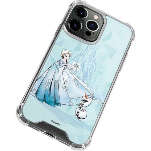 Disney Frozen Elsa and Olaf Art iPhone 15 Pro Clear Case