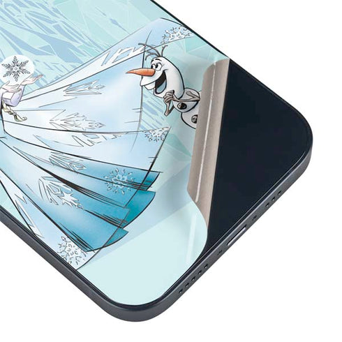 Disney Frozen Elsa and Olaf Art iPhone 14 Skin
