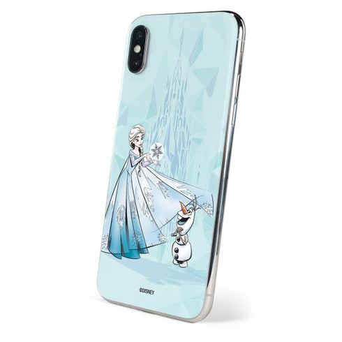 Disney Frozen Elsa and Olaf Art iPhone X Skin