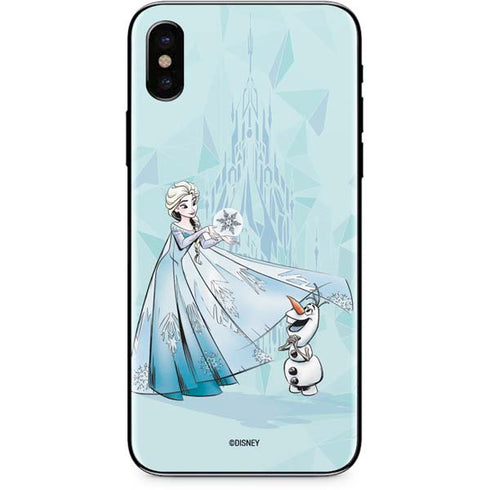 Disney Frozen Elsa and Olaf Art iPhone XS Skin