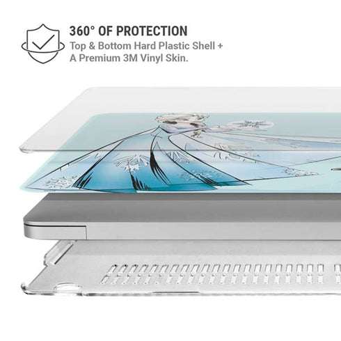 Disney Frozen Elsa and Olaf Art MacBook Air 15in (2023-2025) Case plus Skin