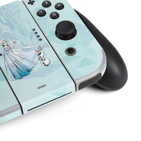 Disney Frozen Elsa and Olaf Art Nintendo Switch OLED (2021) Skin