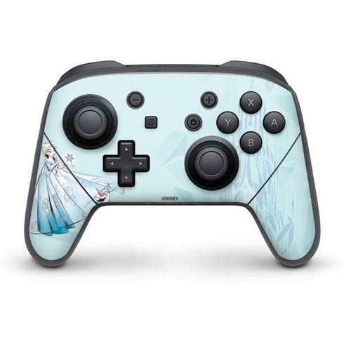 Disney Frozen Elsa and Olaf Art Nintendo Switch Pro Controller Skin