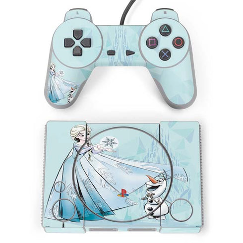 Disney Frozen Elsa and Olaf Art PlayStation Classic Bundle Skin