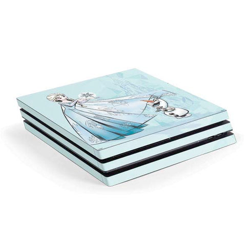 Disney Frozen Elsa and Olaf Art PS4 Pro Console Skin