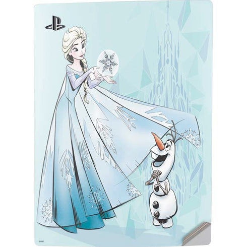 Disney Frozen Elsa and Olaf Art PS5 Digital Edition Console Skin