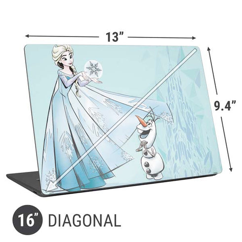 Disney Frozen Elsa and Olaf Art Universal Laptop 16in (13 x 9.4in) Skin