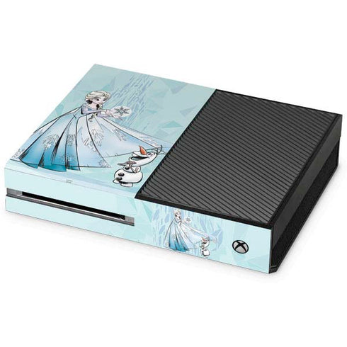 Disney Frozen Elsa and Olaf Art Xbox One Console Skin