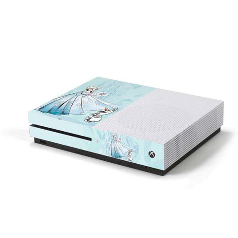 Disney Frozen Elsa and Olaf Art Xbox One S Console Skin