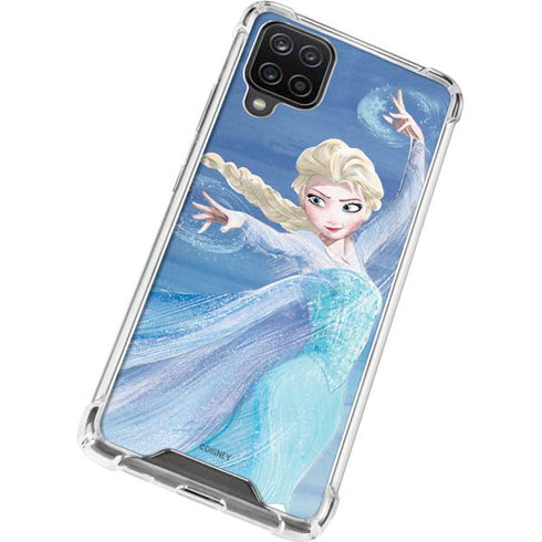 Disney Frozen Elsa Icy Powers Art Galaxy A12 Clear Case