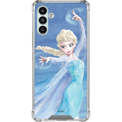 Disney Frozen Elsa Icy Powers Art Galaxy A13 5G Clear Case