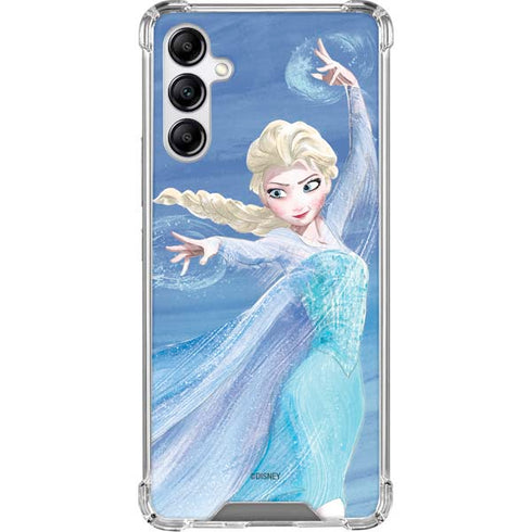 Disney Frozen Elsa Icy Powers Art Galaxy A15 5G Clear Case