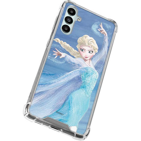 Disney Frozen Elsa Icy Powers Art Galaxy A15 5G Clear Case