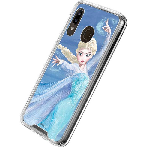 Disney Frozen Elsa Icy Powers Art Galaxy A30 Clear Case