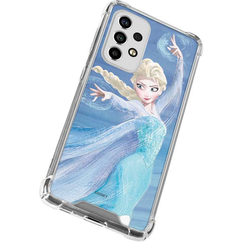 Disney Frozen Elsa Icy Powers Art Galaxy A53 5G Clear Case