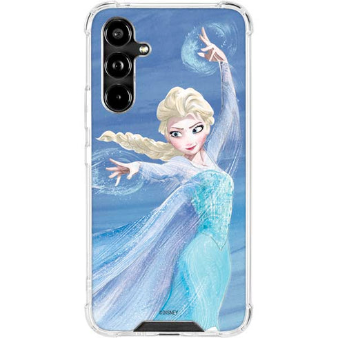 Disney Frozen Elsa Icy Powers Art Galaxy A54 5G Clear Case