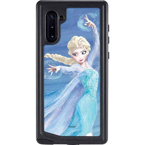 Disney Frozen Elsa Icy Powers Art Galaxy Note 10 Waterproof Case