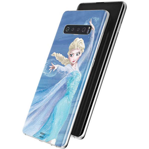Disney Frozen Elsa Icy Powers Art Galaxy S10 Plus Skin