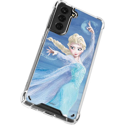 Disney Frozen Elsa Icy Powers Art Galaxy S21 Plus 5G Clear Case