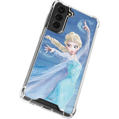 Disney Frozen Elsa Icy Powers Art Galaxy S22 Plus Clear Case