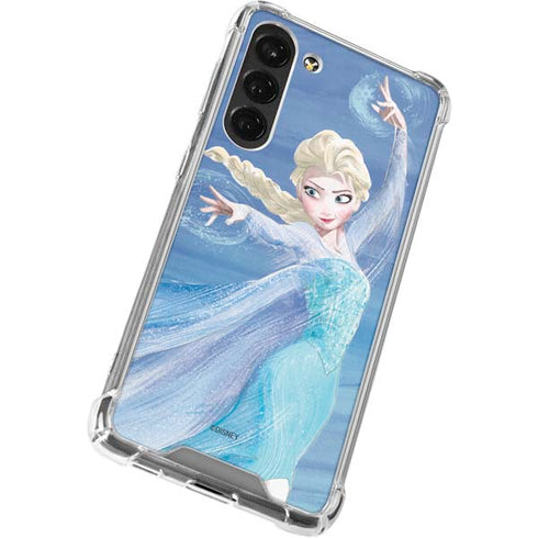 Disney Frozen Elsa Icy Powers Art Galaxy S23 Plus Clear Case