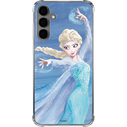 Disney Frozen Elsa Icy Powers Art Galaxy S24 Plus Clear Case