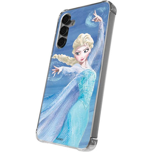 Disney Frozen Elsa Icy Powers Art Galaxy S24 Plus Clear Case