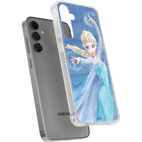Disney Frozen Elsa Icy Powers Art Galaxy S24 Plus Clear Case