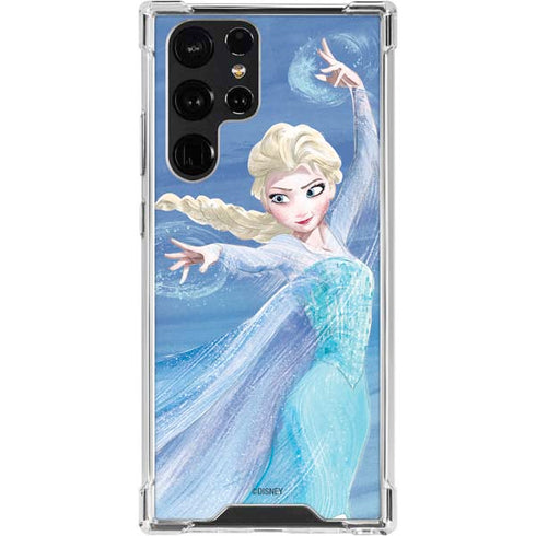Disney Frozen Elsa Icy Powers Art Galaxy S24 Ultra Clear Case