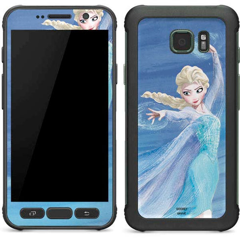 Disney Frozen Elsa Icy Powers Art Galaxy S7 Active Skin