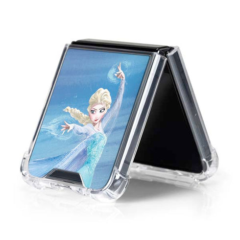 Disney Frozen Elsa Icy Powers Art Galaxy Z Flip5 5G Clear Case