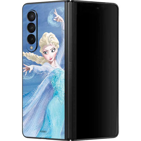 Disney Frozen Elsa Icy Powers Art Galaxy Z Fold3 5G Skin