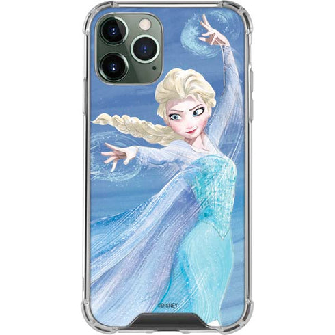 Disney Frozen Elsa Icy Powers Art iPhone 11 Pro Max Clear Case