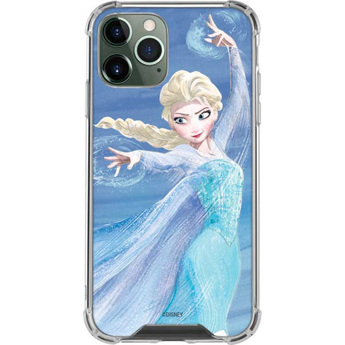 Disney Frozen Elsa Icy Powers Art iPhone 12 Pro Max Clear Case
