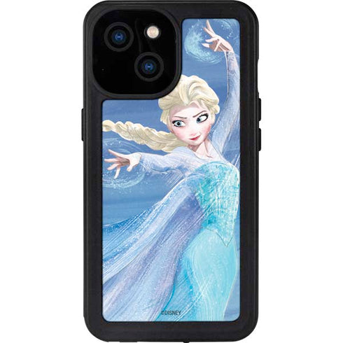 Disney Frozen Elsa Icy Powers Art iPhone 13 Mini Waterproof Case
